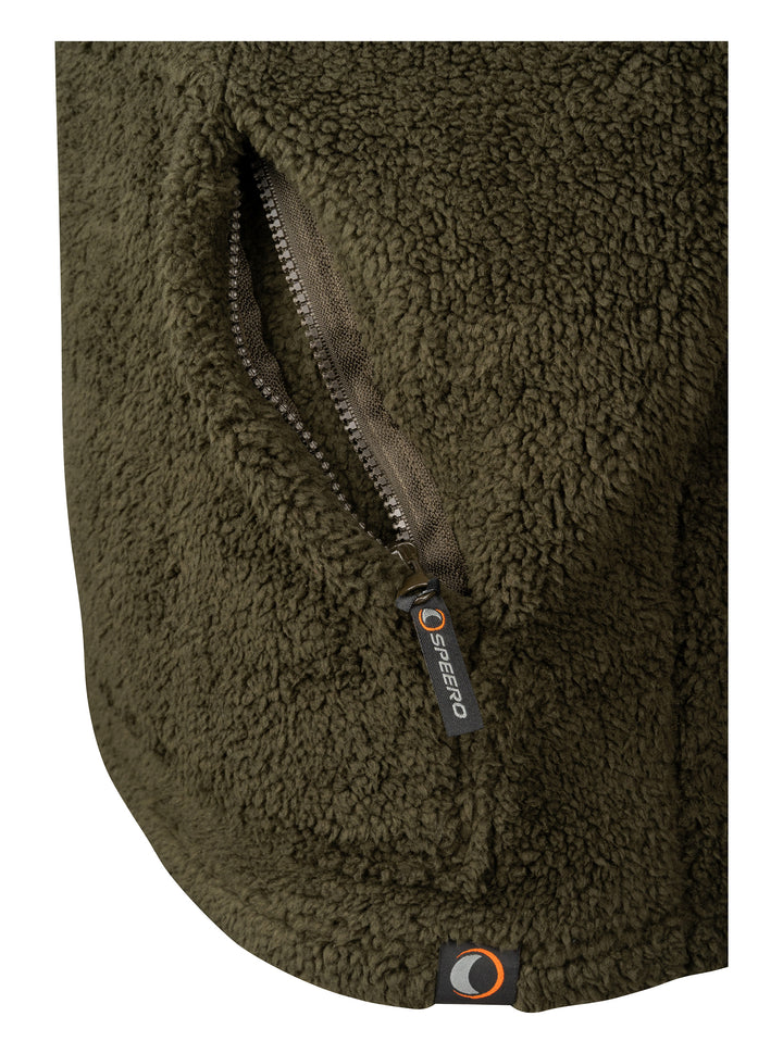 SPEERO Sherpa Fleece Hoodie Dunkeloliv