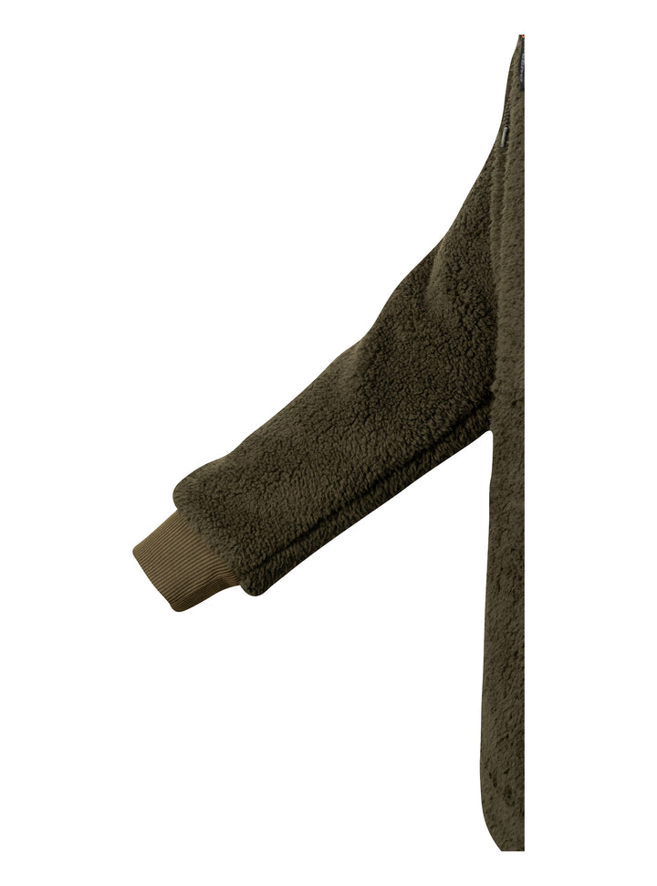 SPEERO Sherpa Fleece Hoodie Dunkeloliv
