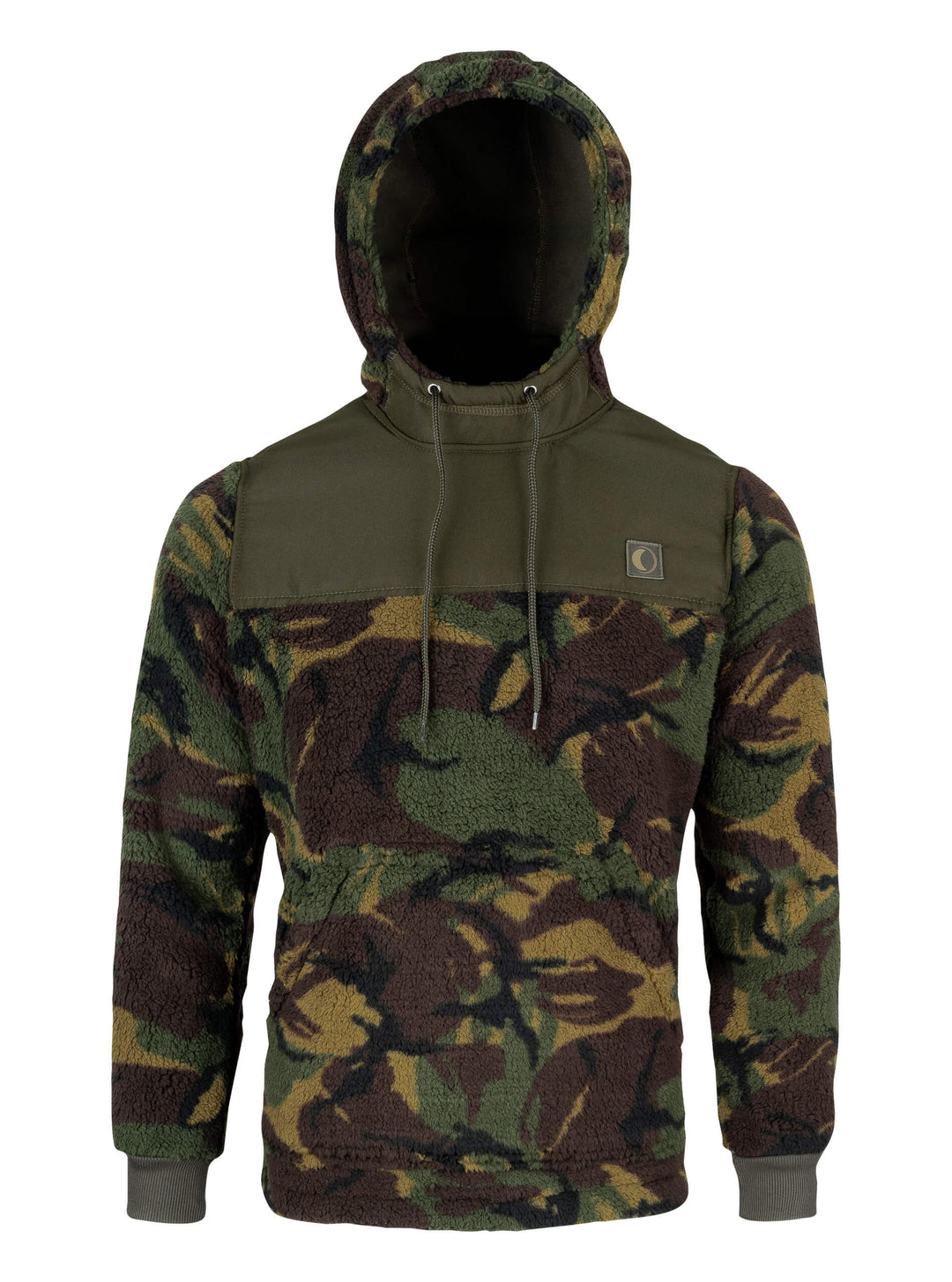 SPEERO Men’s Sherpa Fleece Hoodie Gen 2 – Deep Pile 300g Warm Pullover with Adjustable Hood, Reinforced Shoulder & Elbow Patches, Zipped Pockets for Outdoor, Casual Wear – DPM