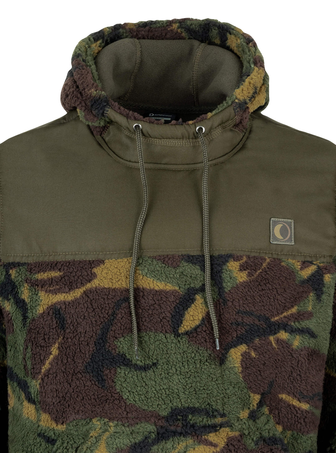 SPEERO Men’s Sherpa Fleece Hoodie Gen 2 – Deep Pile 300g Warm Pullover with Adjustable Hood, Reinforced Shoulder & Elbow Patches, Zipped Pockets for Outdoor, Casual Wear – DPM