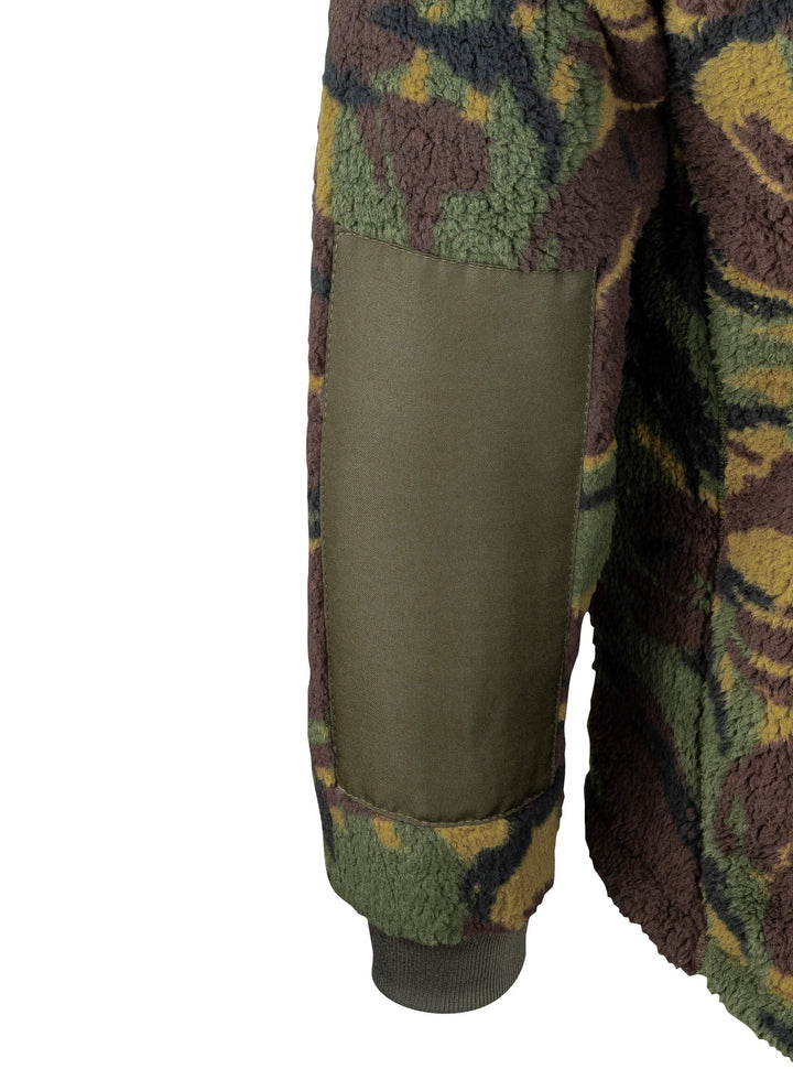 SPEERO Men’s Sherpa Fleece Hoodie Gen 2 – Deep Pile 300g Warm Pullover with Adjustable Hood, Reinforced Shoulder & Elbow Patches, Zipped Pockets for Outdoor, Casual Wear – DPM