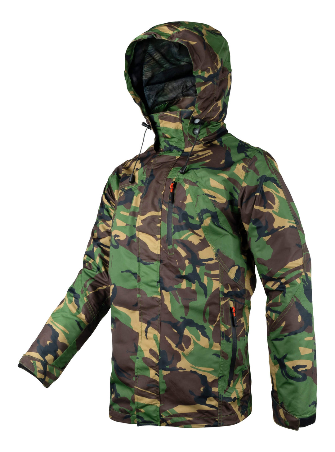 SPEERO Sirius Tech Waterproof Jacket for Men – Lightweight Windbreaker Jacket with Detachable Hood, Breathable Mesh Lining, Underarm Vents & Sealed Pockets – Hiking, Travel & Outdoor use DPM