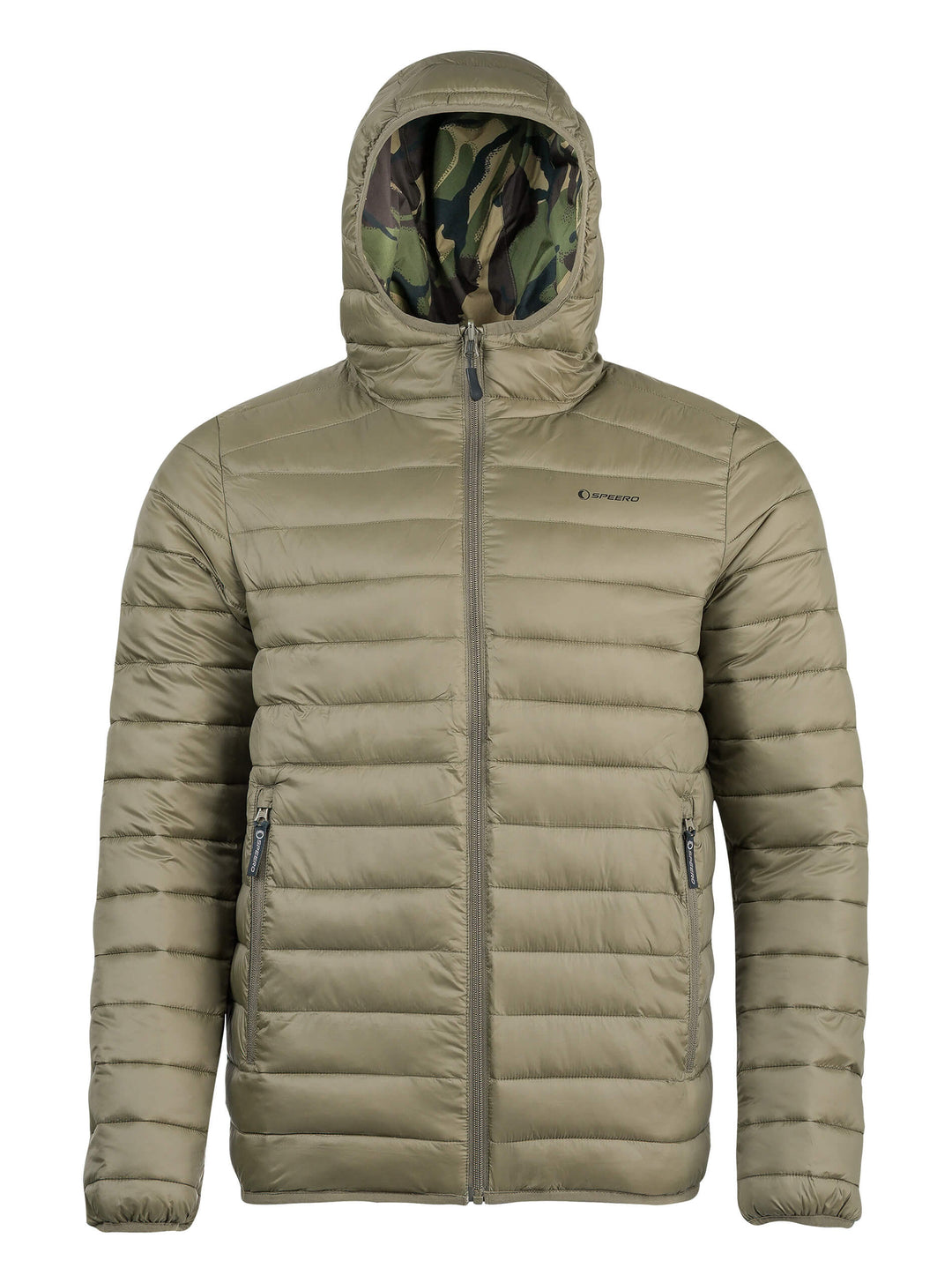 SPEERO Men’s Hooded Reversible Waterproof Jacket - 3-Layer Design, Breatha-Tex Waterproof, Breathable, 200g/m² Insulated, 2 Pockets, Stormproof Zip for Hiking, Walking, Hunting