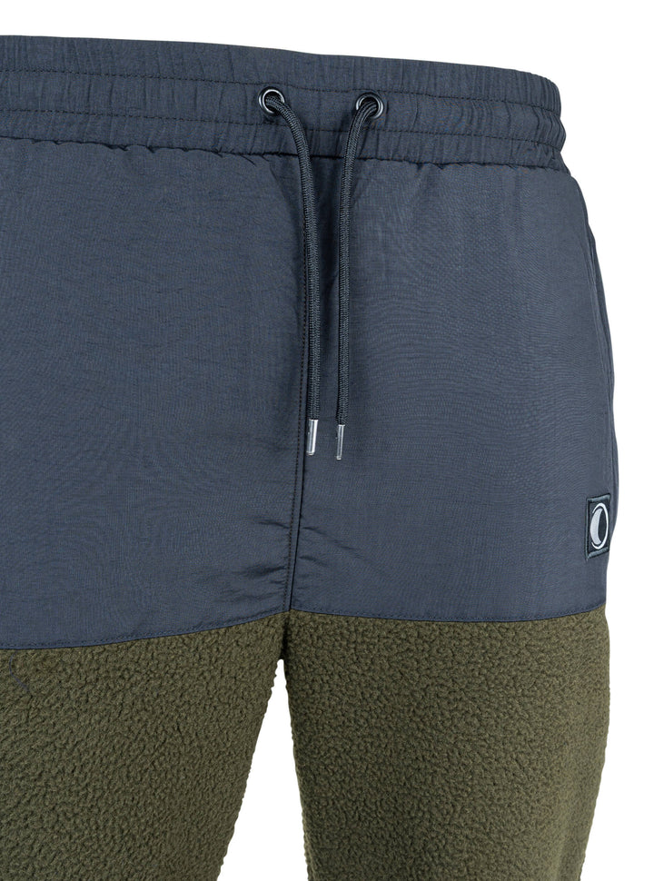 SPEERO Mens Sherpa Fleece Joggers – Super Soft Warm warm trousers with Zip Pockets and Knee Reinforcement for Everyday Wear, Travel and Outdoor Use – Green