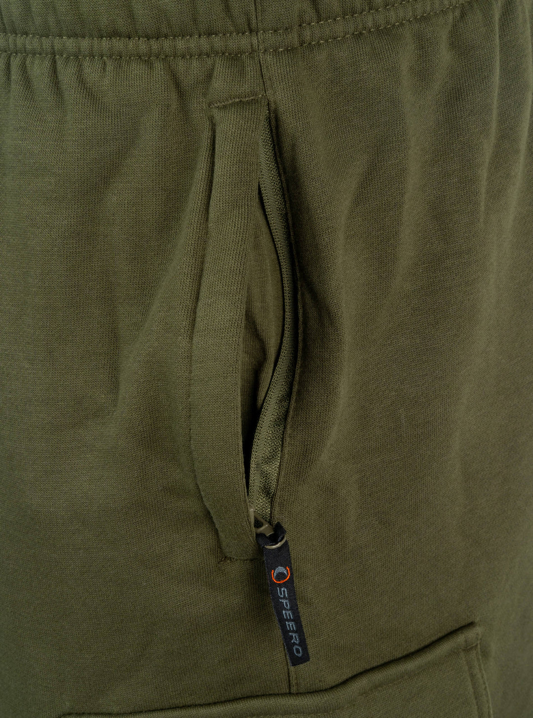 SPEERO Mens Cargo Shorts Green, Durable Cotton Blend Shorts with Elastic Waistband, Adjustable Drawstring and Multiple Pockets –  Ideal for Outdoor Adventures & Casual Everyday Wear