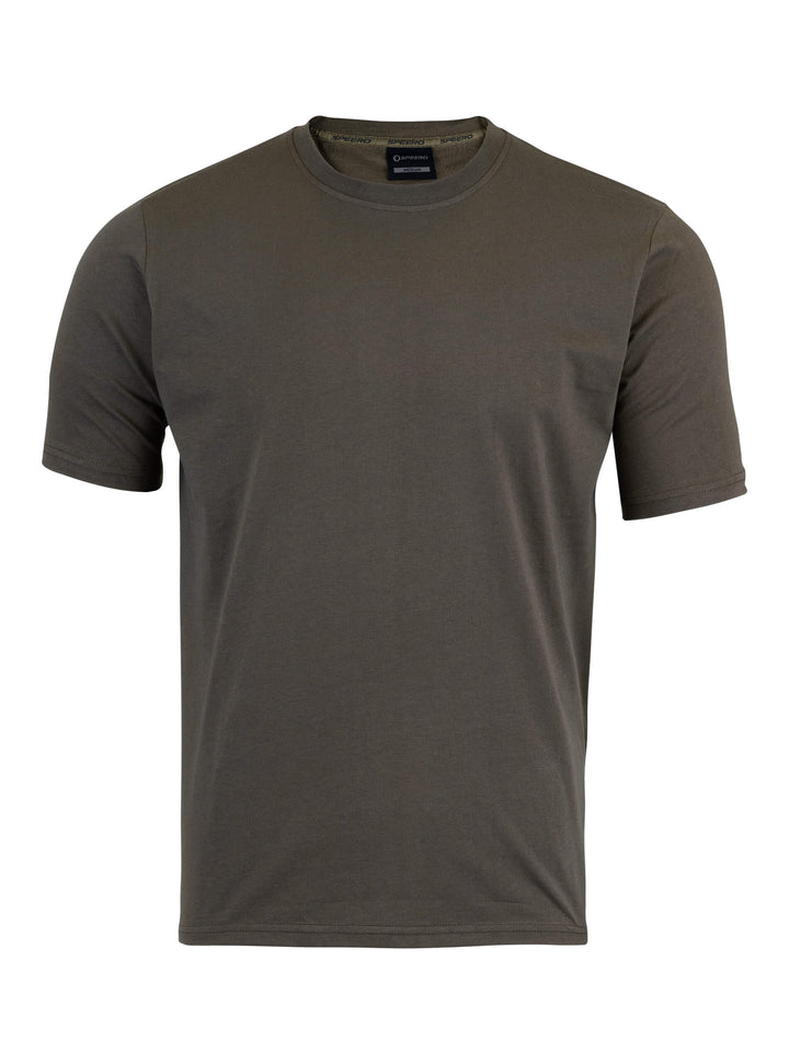 SPEERO Men’s Cotton T-Shirt – Soft Medium Weight Crew Neck Short Sleeve Tee for Everyday Wear, Travel and Outdoor Use