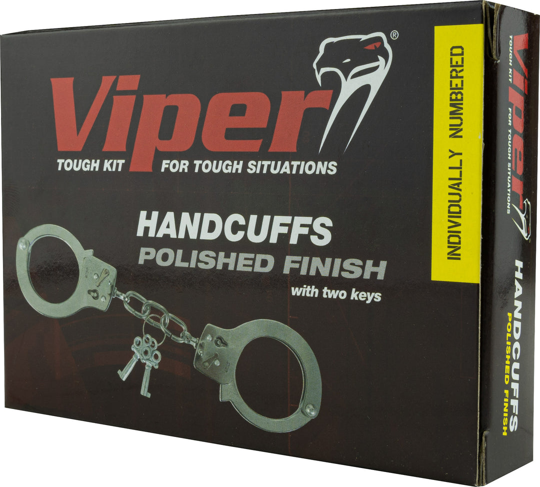 Viper TACTICAL Classic Heavy Duty Standard-Sicherheitshandschellen, polierte Oberfläche, mit 2 Schlüsseln