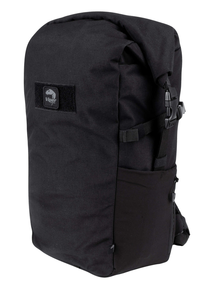 Viper TACTICAL Roll Top Backpack – Durable Cordura Tactical Fold Top Rucksack with Padded Straps, Quick-Access, External Pockets & Hook-and-Loop Patch Panel – Ideal for Hiking, Hunting