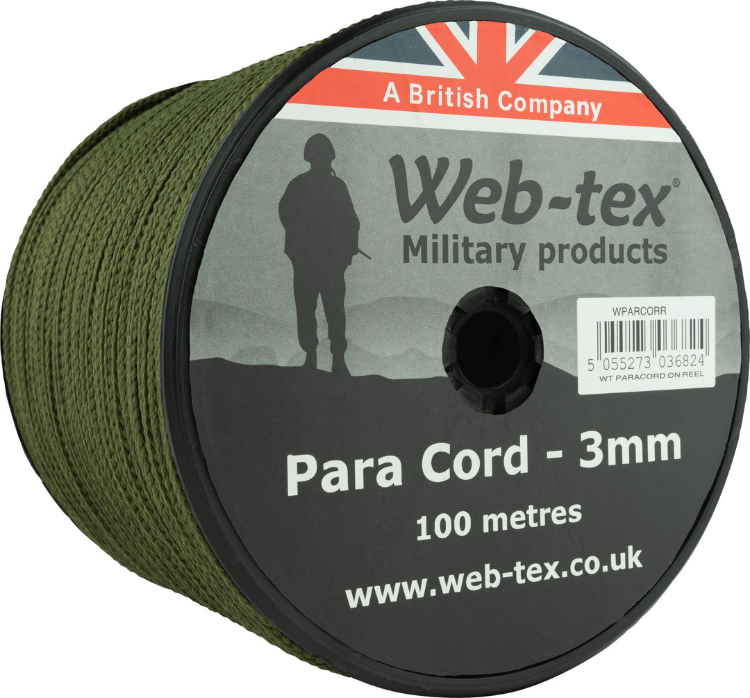 Rotolo di mulinello in paracord Web-tex 100m x 3mm