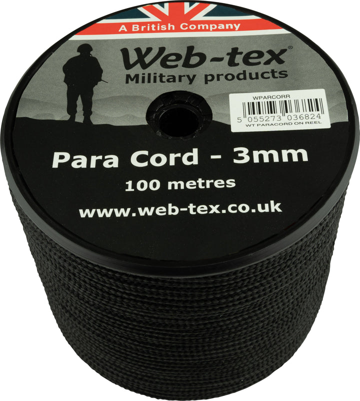 Rotolo di mulinello in paracord Web-tex 100m x 3mm
