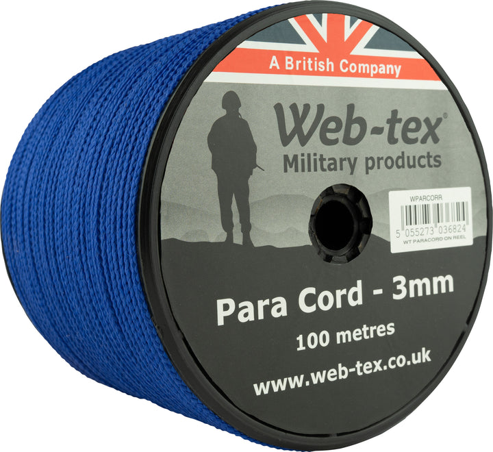 Rotolo di mulinello in paracord Web-tex 100m x 3mm