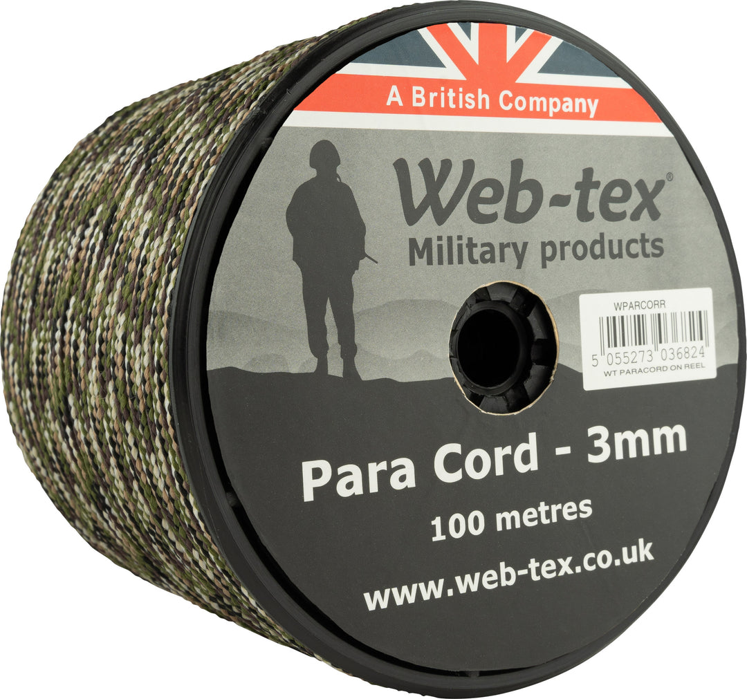 Rotolo di mulinello in paracord Web-tex 100m x 3mm