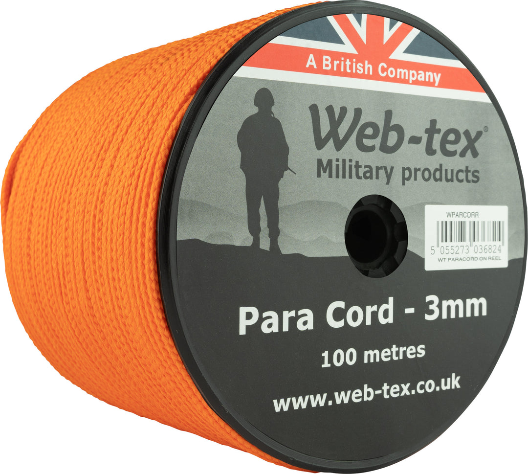 Rotolo di mulinello in paracord Web-tex 100m x 3mm