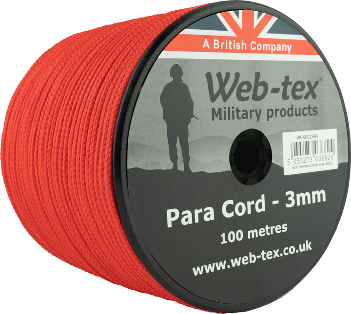 Rotolo di mulinello in paracord Web-tex 100m x 3mm