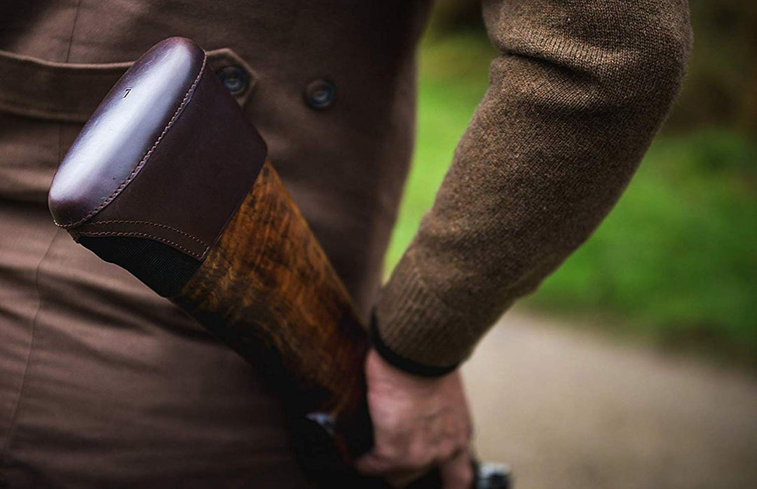 JACK PYKE High Quality Full Grain Genuine Leather Stock Recoil Pad Brown