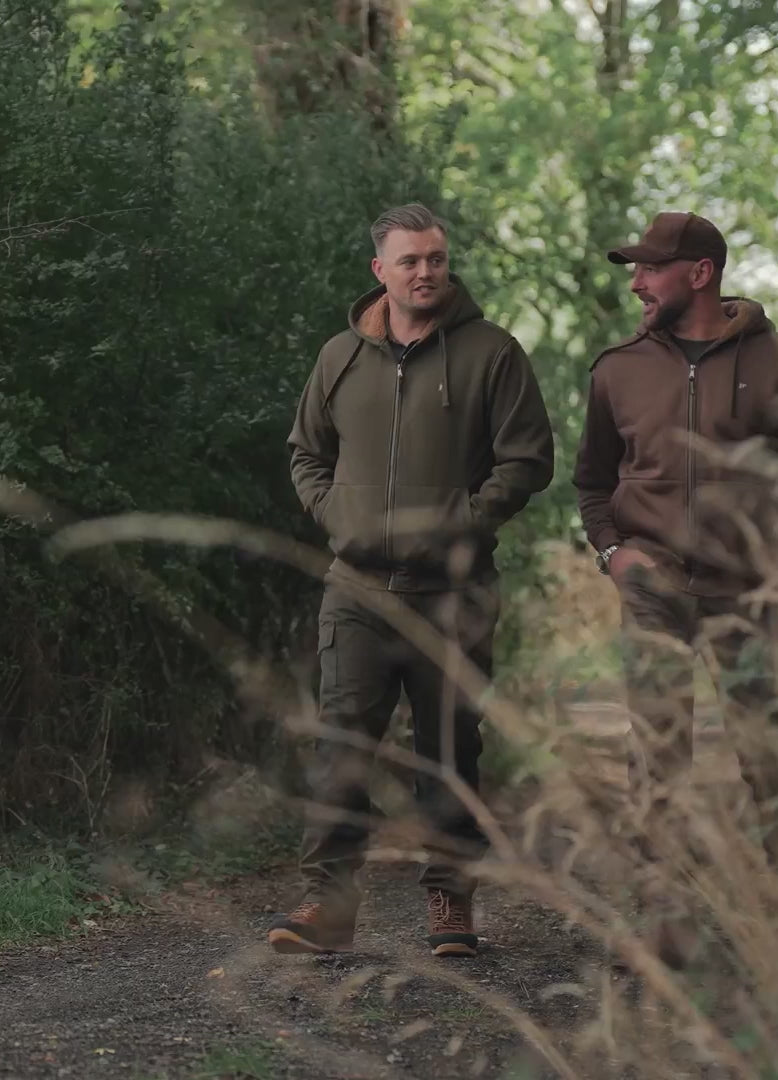 JACK PYKE Yakka Mens Fleece Hoodie – Warm Sherpa Fleece Lined Jacket with Full Zip, Drawstring Hood, Front Pockets, Ribbed Cuffs & Hem, Winter Hooded Jacket for Casual & Country Wear