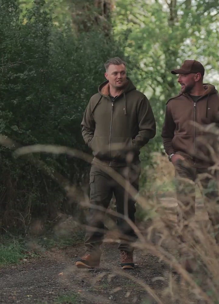 JACK PYKE Yakka Mens Fleece Hoodie – Warm Sherpa Fleece Lined Jacket with Full Zip, Drawstring Hood, Front Pockets, Ribbed Cuffs & Hem, Winter Hooded Jacket for Casual & Country Wear