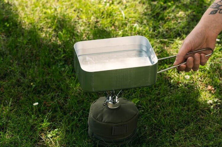 Mil-Com Mess Tin Set di Pentole da Campeggio 2 Pezzi Alluminio 1 set